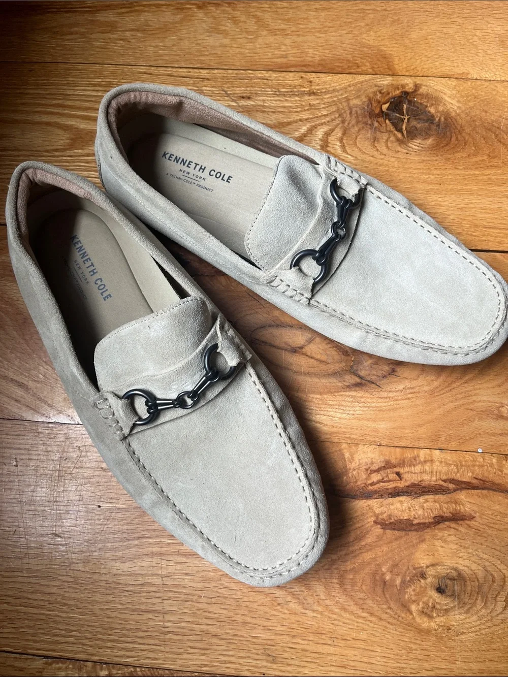 Kenneth Cole Men's Suede Bit Loafers in Beige